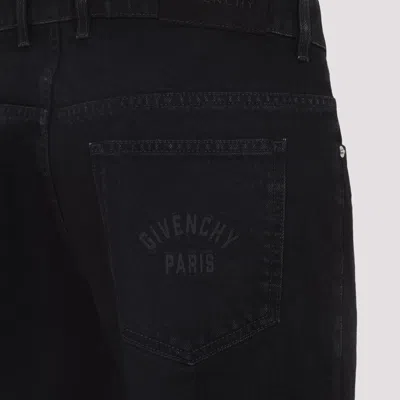 Givenchy Straight-leg Cotton Blend Trousers With Subtle Branding In Black