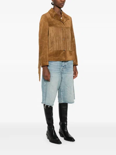 Golden Goose Women Olinda Fringed Jacket In Brown