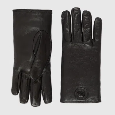 Gucci Leather Gloves With Double G