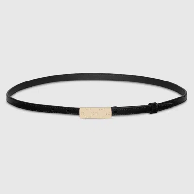 Gucci Thin Belt With Plaque Buckle