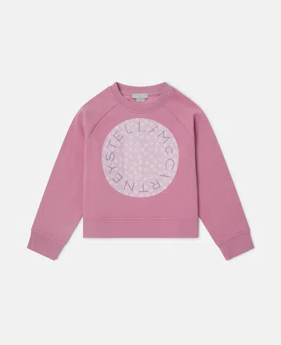Stella Mccartney Logo Graphic Crewneck Sweatshirt In Pink