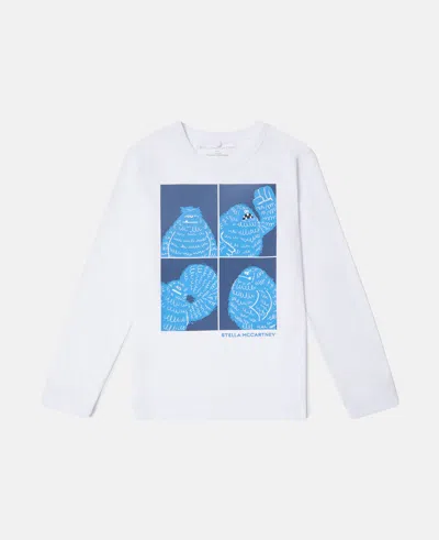 Stella Mccartney Graphic-print Long-sleeve T-shirt In White