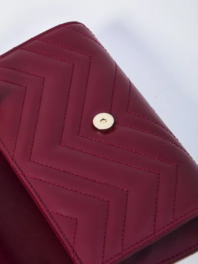 Gucci Gg Marmont Wallet Red Anchor With Chain