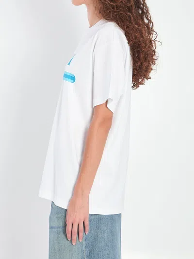 Gucci Womens Brand-print Relaxed-fit Cotton-jersey T-shirt White Mc In White