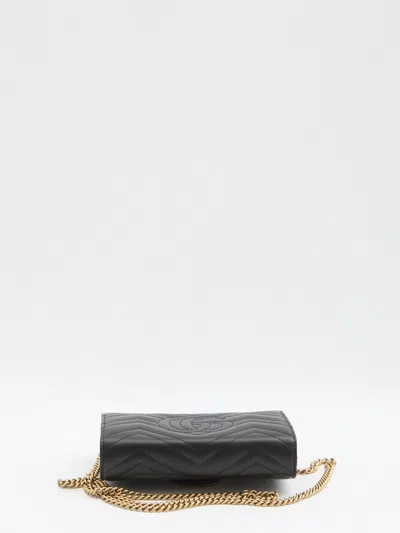 Gucci Gg Marmont Mini Bag In Quilted Leather In Black