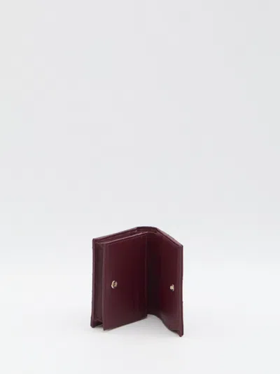 Gucci Women Gg Marmont Foldable Wallet In Burgundy