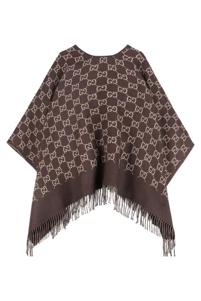 Gucci Jacquard Wool Cape