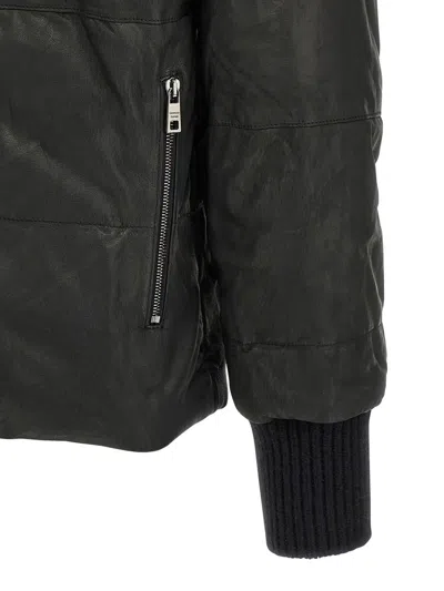 Giorgio Brato Removable Hood Down Jacket In Black