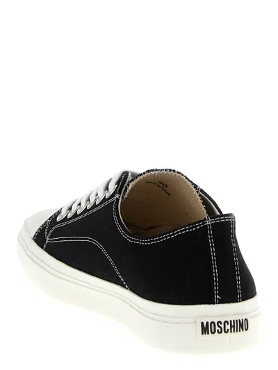 Moschino Square-toe Sneakers In Black