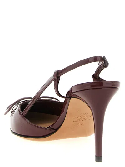 Valentino Garavani Slingback  Garavani Vlogo Signature In Burgundy