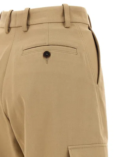 Givenchy Womens Beige Cocoon Straight-leg Cotton-wool Blend Trousers In Brown