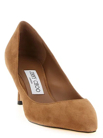 Jimmy Choo Romy 85 Pumps In Toffee Colour Suede