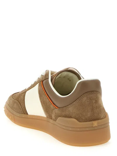 Valentino Upvillage Low-top Suede Sneakers In Brown