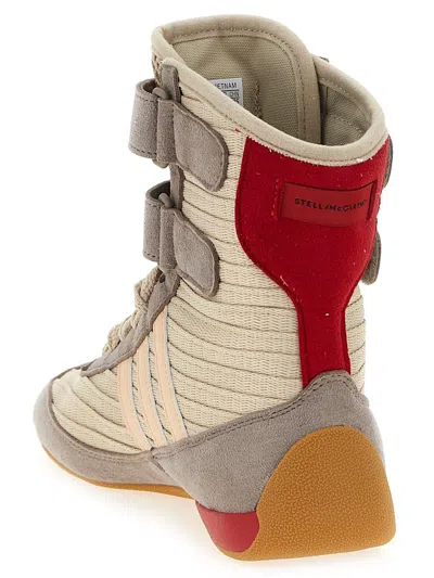 Stella Mccartney Rasant 2.0 Vegan And Mesh-trimmed Canvas High-top Sneakers In Neutral