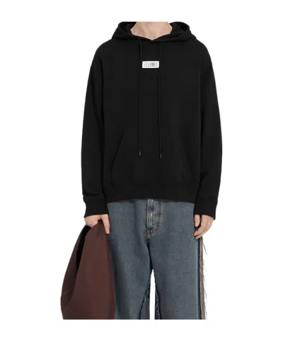 Mm6 Maison Margiela Relaxed Fit Crew Neck Sweatshirt With Ribbed Detailing In Multi