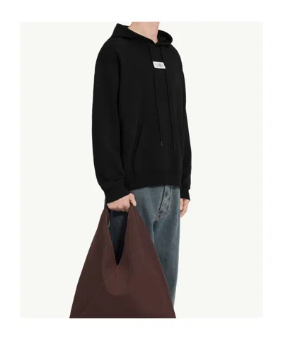 Mm6 Maison Margiela Relaxed Fit Crew Neck Sweatshirt With Ribbed Detailing In Multi