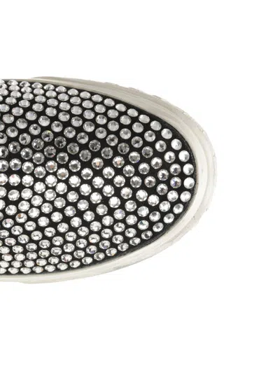 Golden Goose Penstar Suede Shoe With Crystals In Black