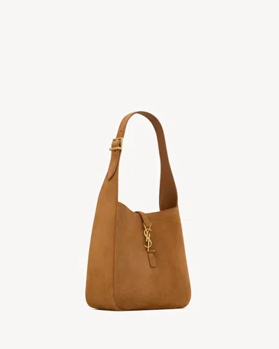 Saint Laurent Le 5 A 7 Suede Hobo Bag In Brown