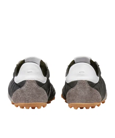 Maison Margiela Quilted-texture Sneakers With Rugged Sole And Suede Overlays