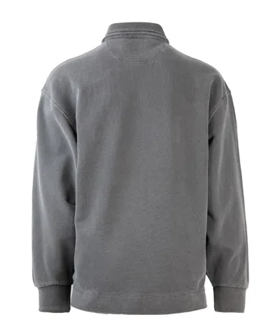 Carhartt Wip Piquescript Half-zip Sweatshirt In Gray