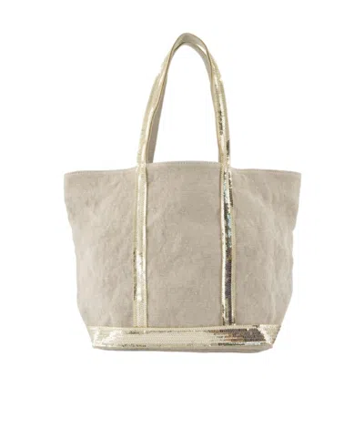 Vanessa Bruno Sequin-trimmed Tote Bag In Neutral