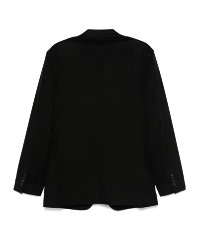 Canali Wool-twill Blazer In Black
