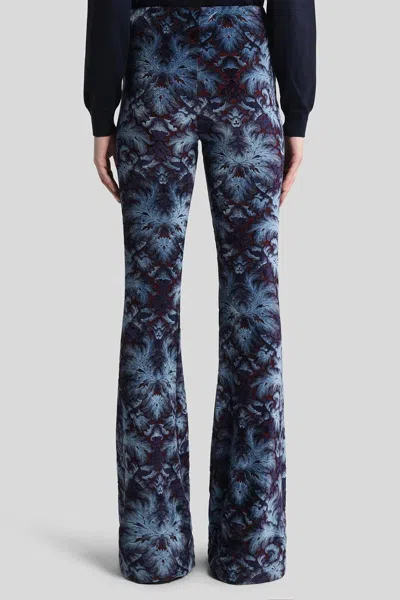 Etro Printed Crepe Flared Pants In Multi