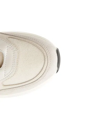Tod's Low Top Leather Sneakers With Contrast Sole In White