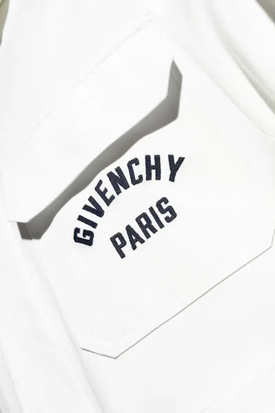 Givenchy Relaxed Fit Jacket With Front Pockets And Long Sleeves In White