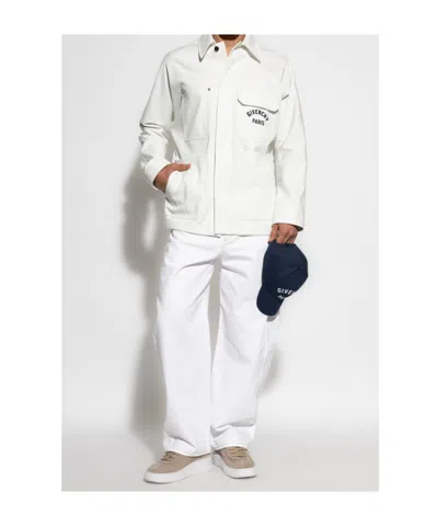 Givenchy Relaxed Fit Jacket With Front Pockets And Long Sleeves In White