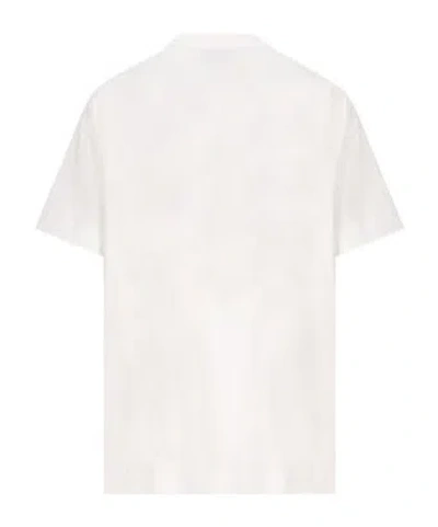 Givenchy Paris Logo Zigzag Stitching T-shirt In White