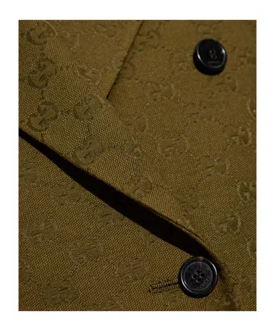 Gucci Double-breasted Blazer In Brown