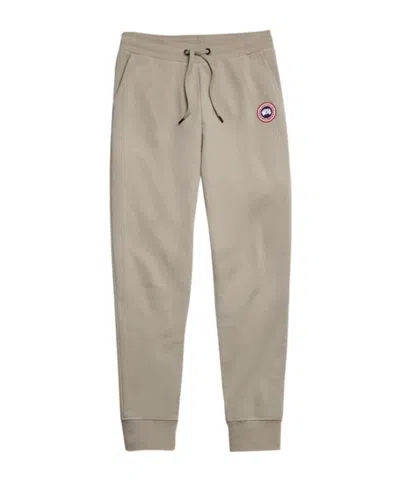 Canada Goose Cotton Track-pants With Ribbed Cuffs In Gray