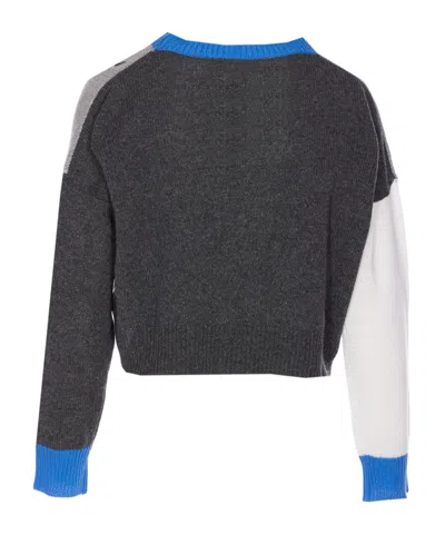 Marni Knitwear Crop Crew Neck Long Sleeves In Gray