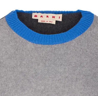 Marni Knitwear Crop Crew Neck Long Sleeves In Gray