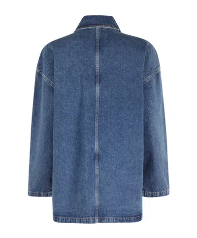 Anine Bing Womens Clean Indigo Denim Luca Relaxed-fit Denim Jacket In Blue