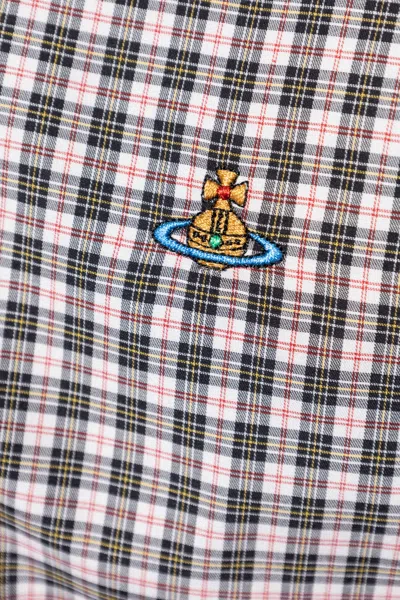 Vivienne Westwood Checked Embroidered-orb Shirt In Multi