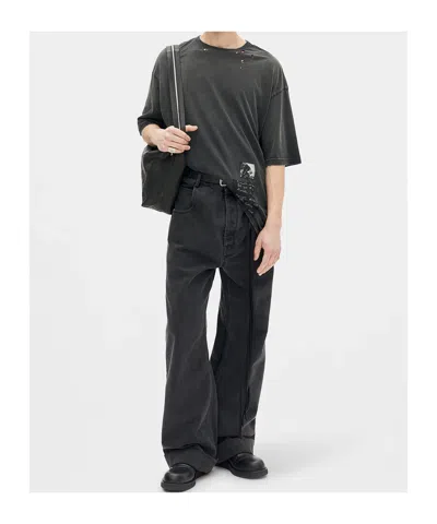 Ann Demeulemeester Dieter High Comfort T-shirt With Patches In Black