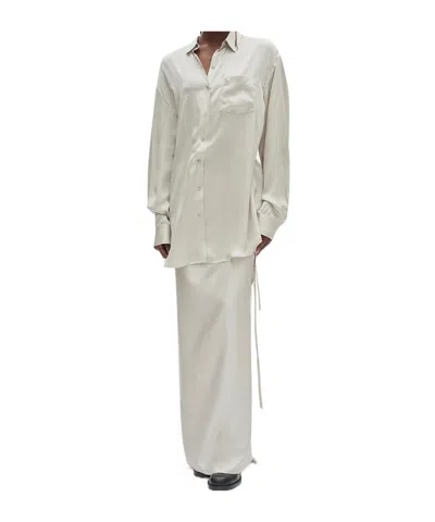 Ann Demeulemeester Elisabeth Long High Comfort Shirt In White