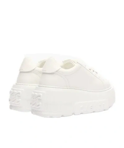 Casadei Low Top Sneakers Platform Sole In White