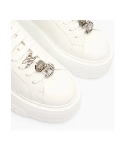 Casadei Low Top Sneakers Platform Sole In White