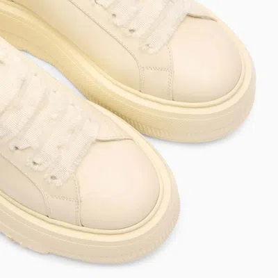 Casadei Low Top Sneakers With Embellished Platform Sole In Neutral