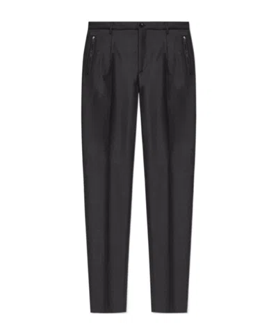 Etro Pleated Trousers With Zip Detail