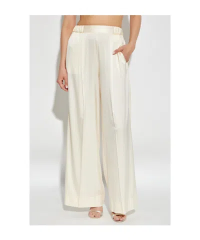 Forte Forte Elastic Waist Casual Pants In White