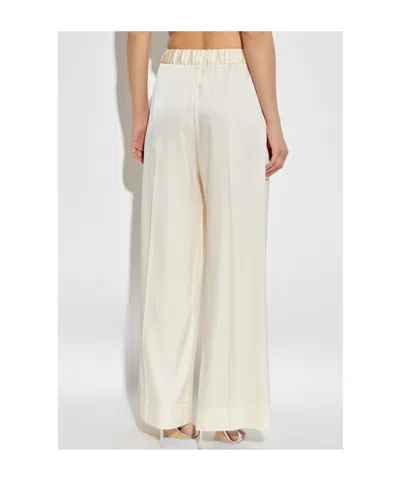 Forte Forte Elastic Waist Casual Pants In White