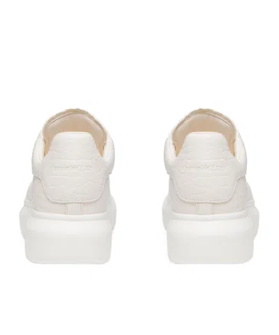 Alexander Mcqueen Leather Oversized Sneakers In Neutral