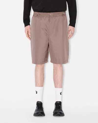 Kenzo 'boke Flower 2.0' Shorts In Technical Cotton In Brown