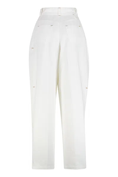Jacquemus Women Le De-nimes Curzi Jeans In White