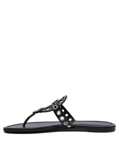 Tory Burch Miller Eyelet T-strap Flat Sandals