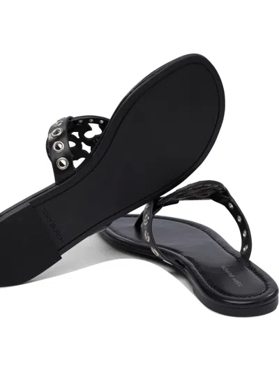 Tory Burch Miller Eyelet T-strap Flat Sandals